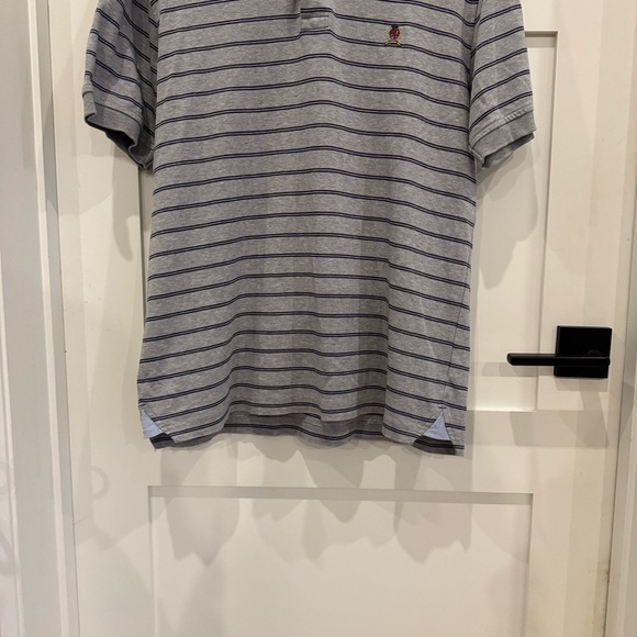 Vintage Tommy Hilfiger Gray and Navy Striped Polo Shirt - Picture 6 of 9